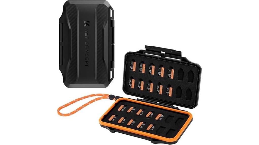 waterproof 28 slot sd case