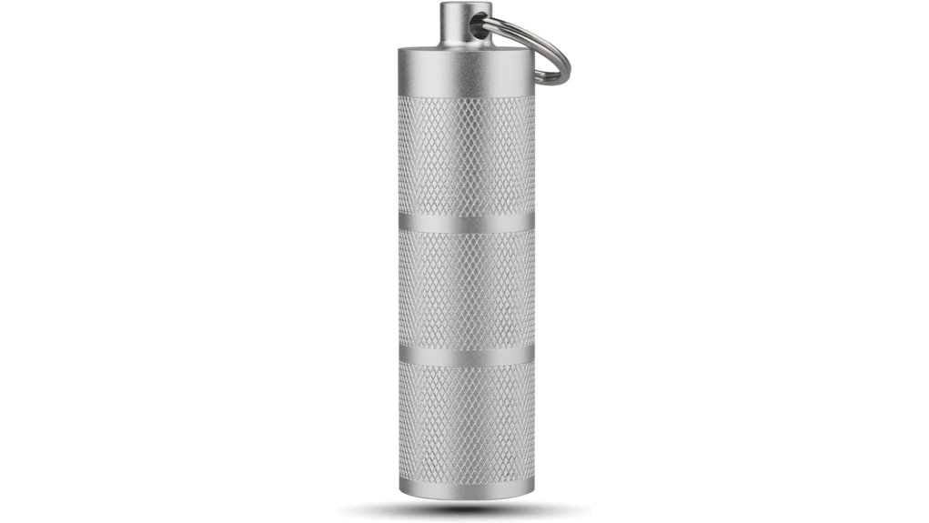 waterproof 3 compartment pill keychain