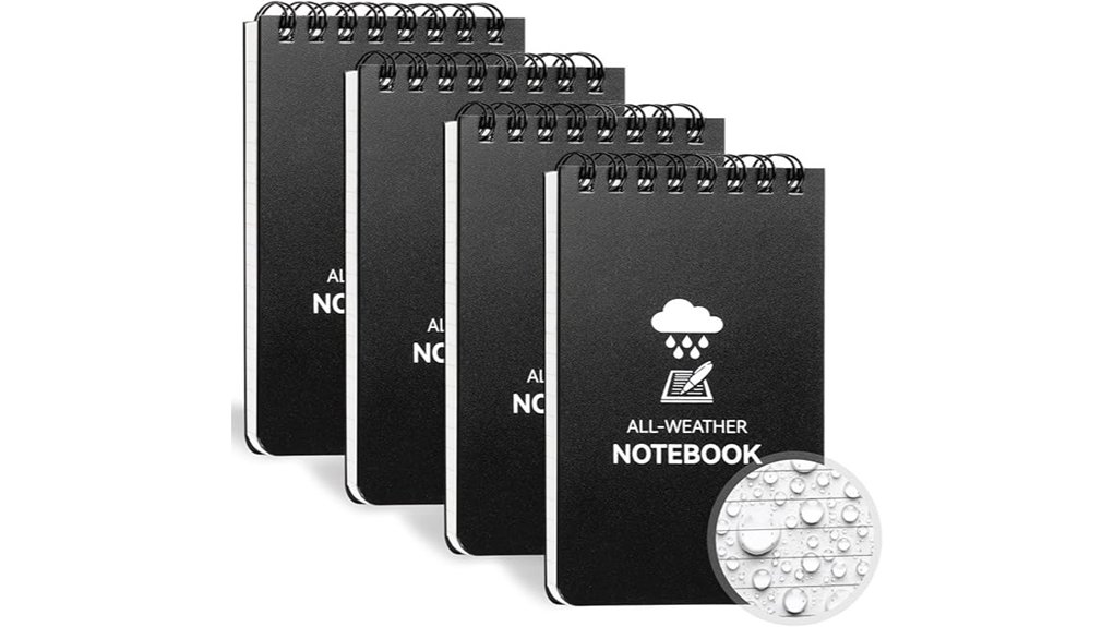 waterproof 4 pack pocket notepads