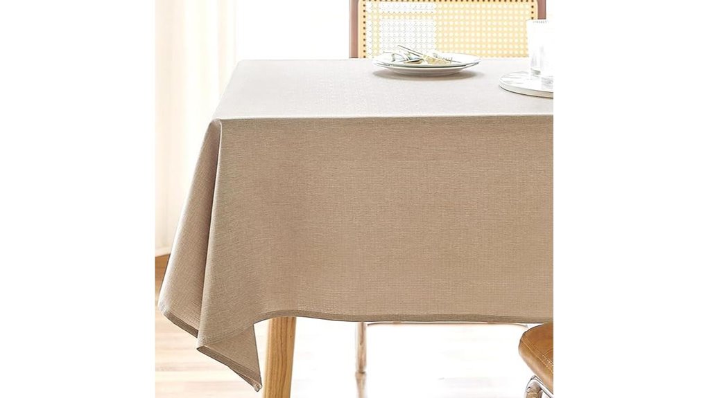 waterproof 52x70 textured tablecloth