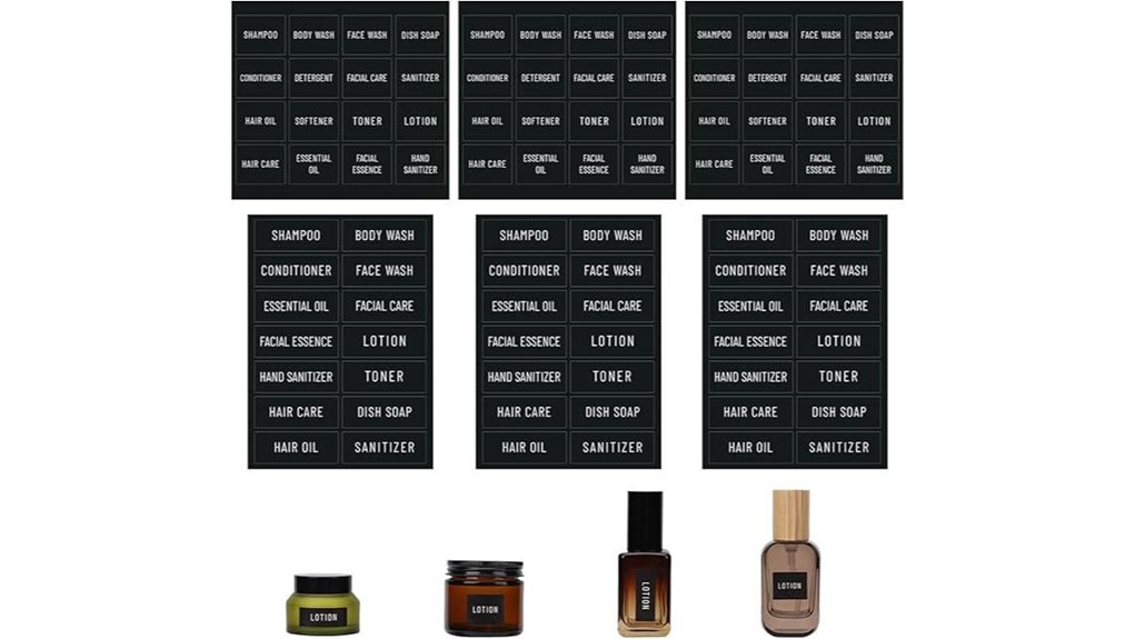 Top Waterproof, Readable Toiletry Labels for Travel Bottles 11 waterproof 90 piece bottle labels