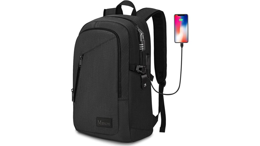 waterproof anti theft laptop backpack