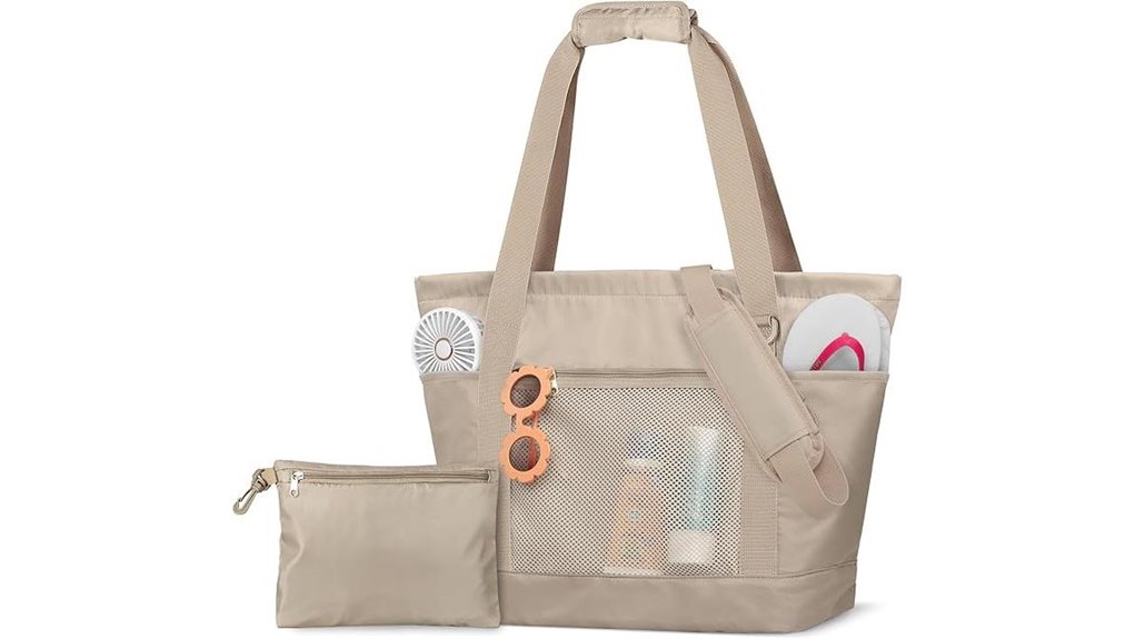Tote Bags with Separate Wet Pocket (Swimwear Ready) for Dryness 10 waterproof beach tote pouch
