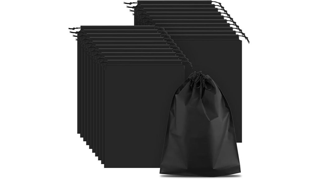 waterproof black shoe bags