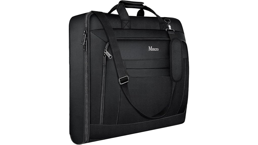 waterproof black travel garment