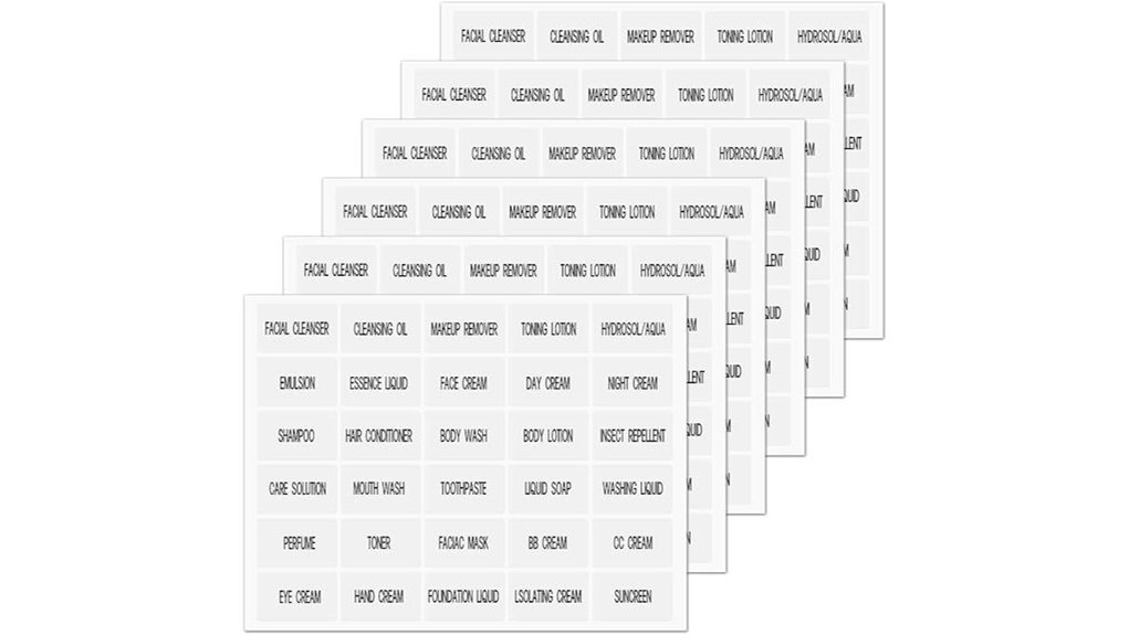 Top Waterproof, Readable Toiletry Labels for Travel Bottles 1 waterproof clear bottle jars