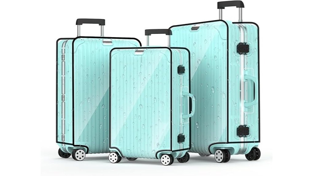 Best Luggage Covers Protect from Rain and Scratches (Add‑On) 9 waterproof clear tsa 3 pack