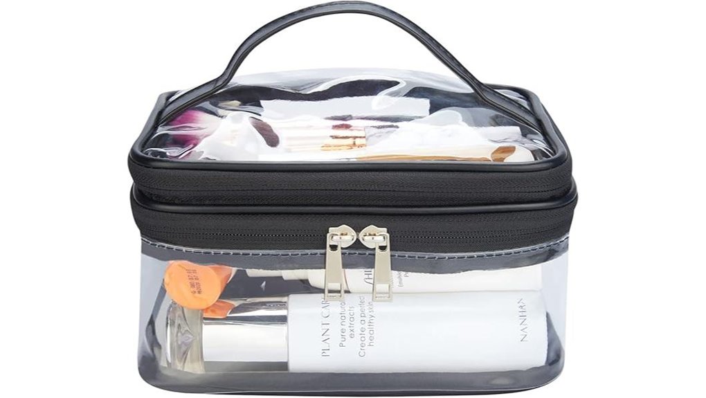 Best Clear Toiletry Bags That Don’t Crack (Thick Vinyl) 4 waterproof double layer cosmetic bag