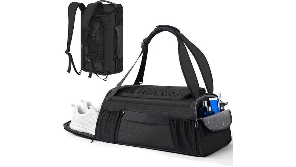 waterproof duffle shoe compartment