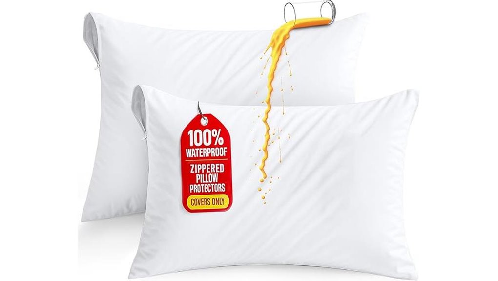 Best Pillow Protectors (Zip) for Spotless, Airy Sleep 3 waterproof dustmite proof queen covers