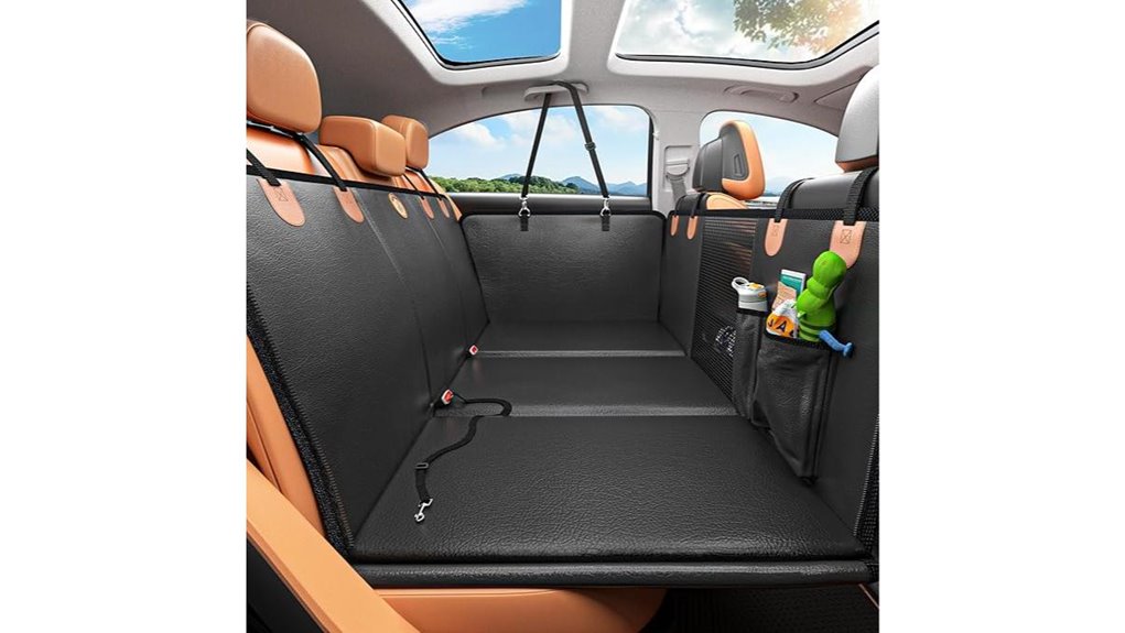 Waterproof Pet Car Seat Covers for Road Trips 5 waterproof hard bottom dog seat