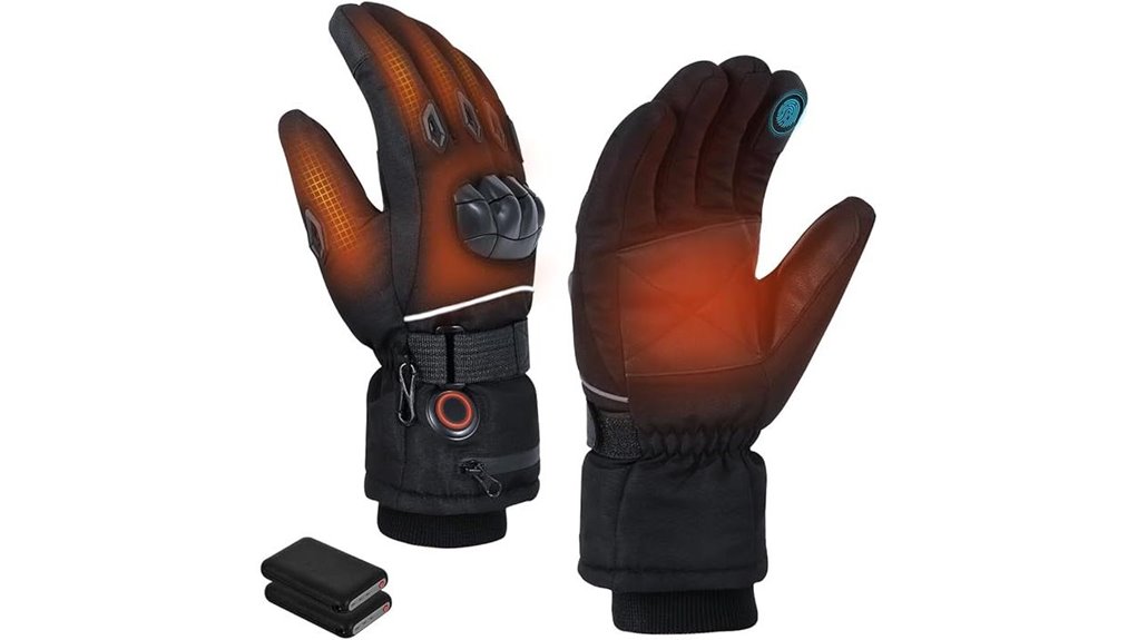 Heated Gloves Warm Your Hands When Traveling In Winter 13 waterproof heated touchscreen 7 4v