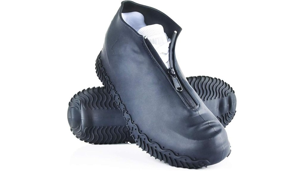 Travel shoe covers for slush that stay compact, grippy & dry 3 waterproof non slip shoe covers