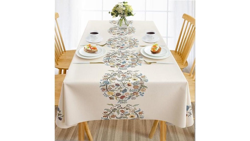 waterproof oil proof floral tablecloth