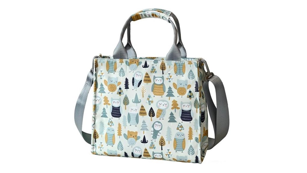 Best Travel Purses with Wipe‑Clean Linings (Spill‑Friendly) 3 waterproof owl diaper tote