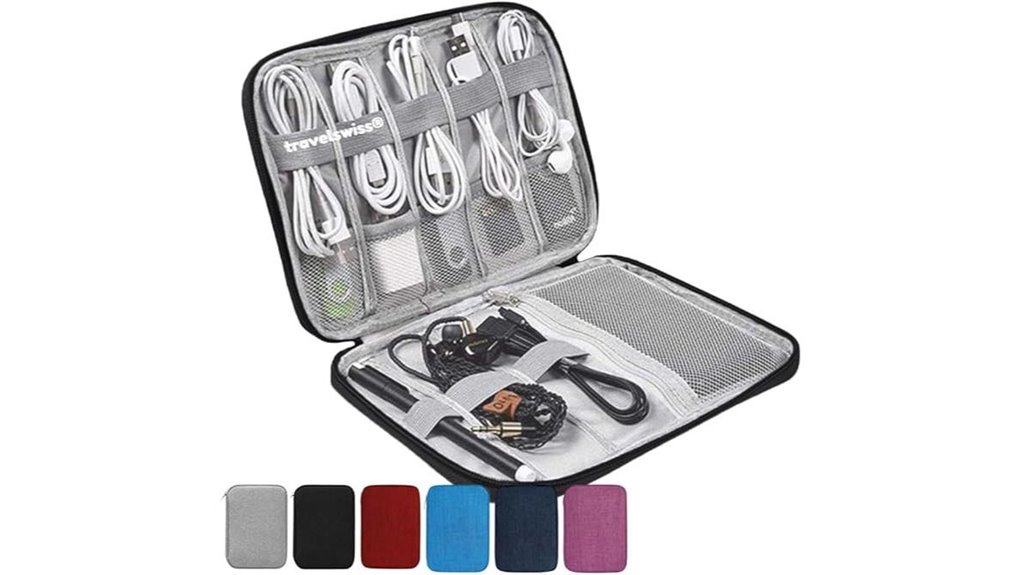 Top Cable Organizer With Integrated Power Bank Slot Saves Space 5 waterproof portable electronics organizer