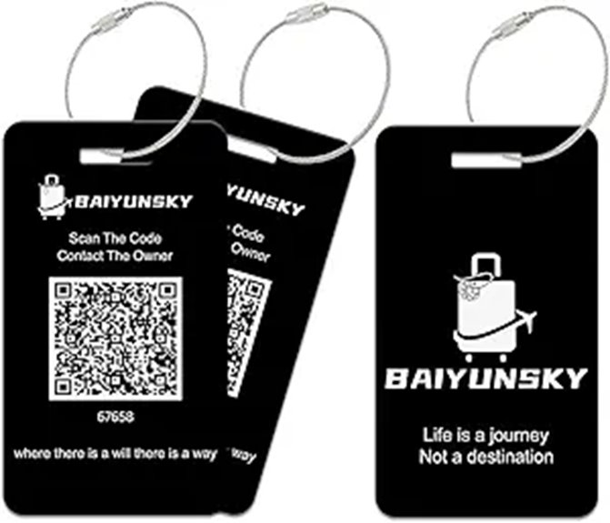 The Best Luggage Tags with QR Contact Cards for Privacy 6 waterproof qr luggage tags