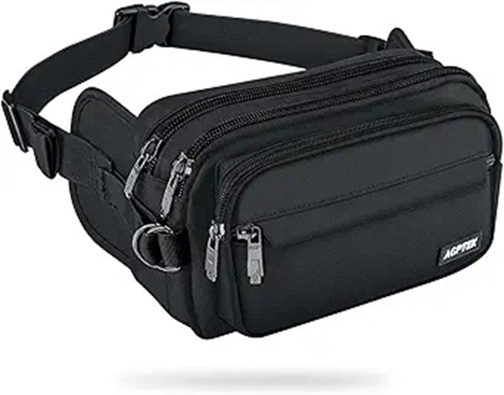 The Travel Waist Packs with Waterproof Zippers for Beach & City 5 waterproof rfid fanny pack