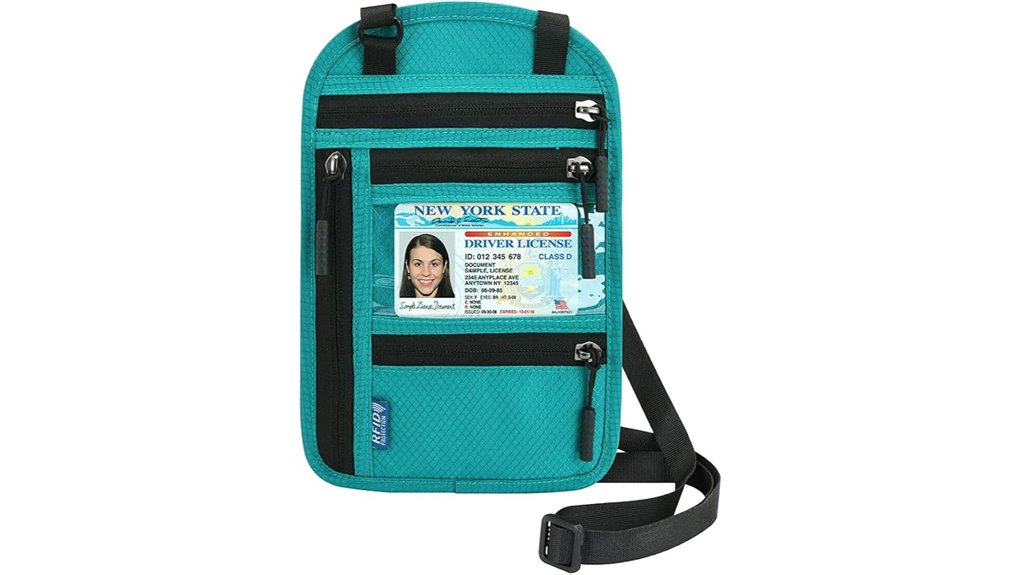 waterproof rfid neck wallet