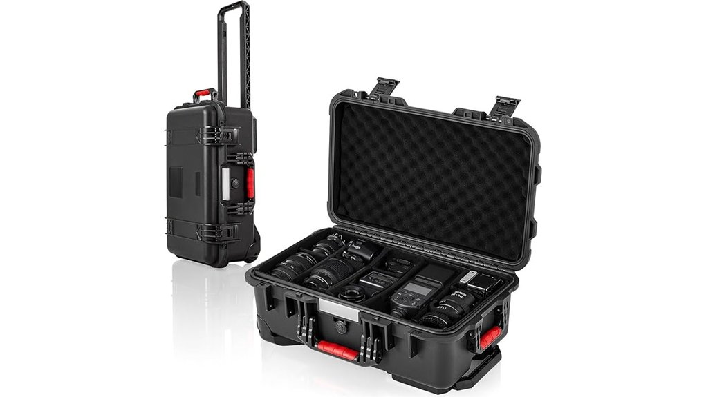 waterproof rolling camera hardcase