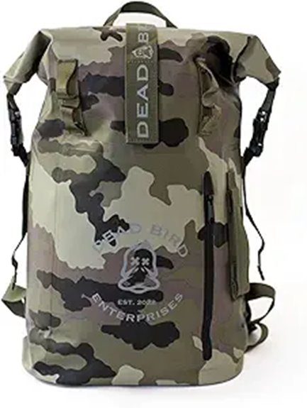 waterproof rolltop camouflage backpack