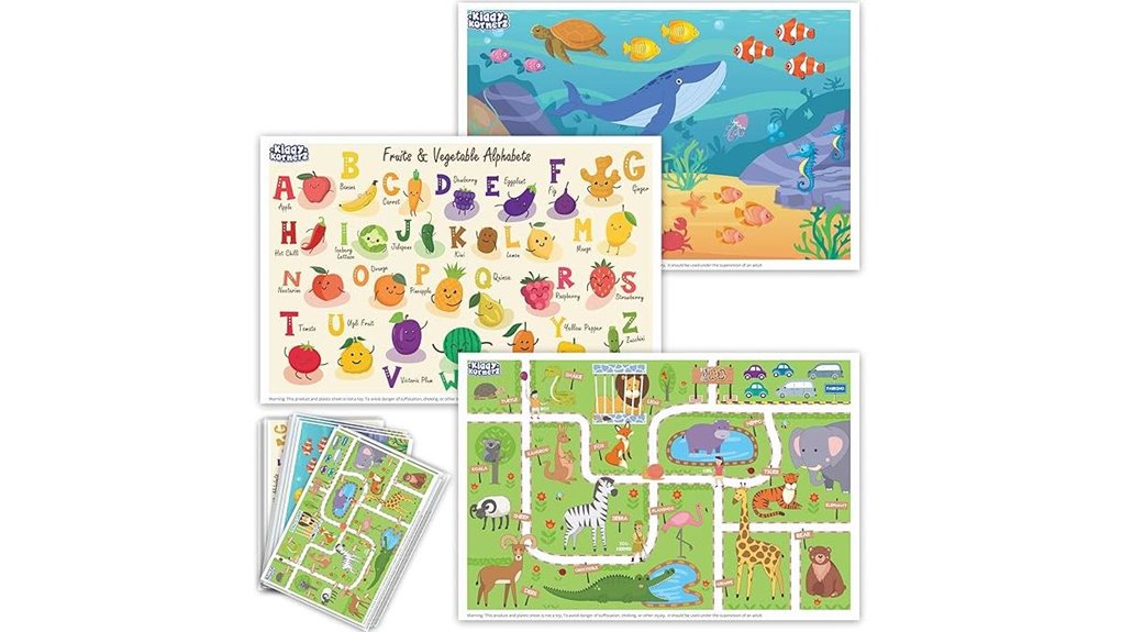 The Ultimate Disposable Placemats for Kids Dining 4 waterproof toddler baby 40 packs