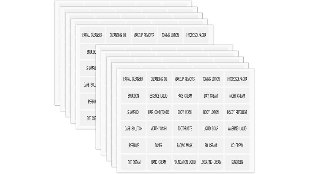 Top Waterproof, Readable Toiletry Labels for Travel Bottles 7 waterproof travel cosmetic labels