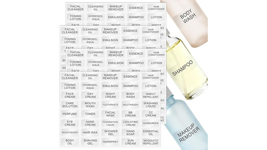 Top Waterproof, Readable Toiletry Labels for Travel Bottles 4 waterproof travel toiletry labels