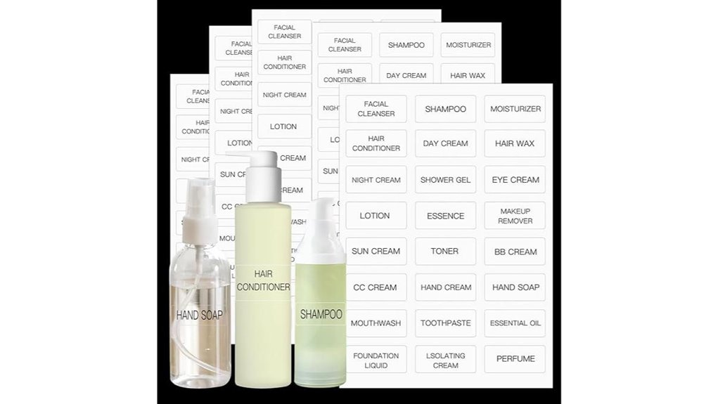 Top Waterproof, Readable Toiletry Labels for Travel Bottles 2 waterproof travel toiletry labels