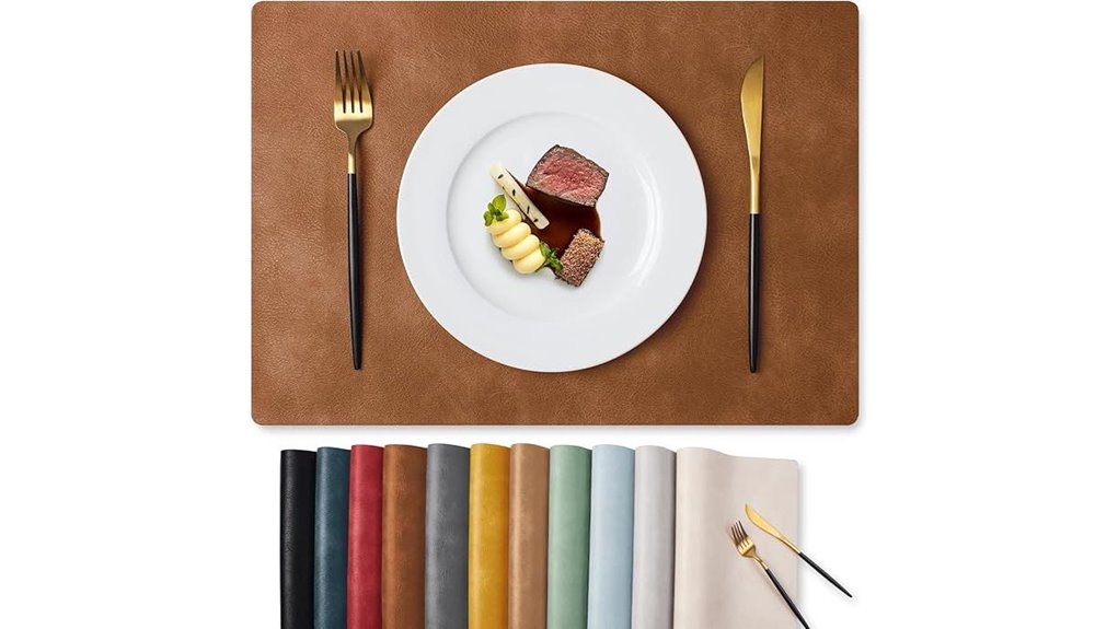Stylish Placemat Set (Wipeable) That Keeps Dining Spaces Fresh 4 waterproof vinyl place mats