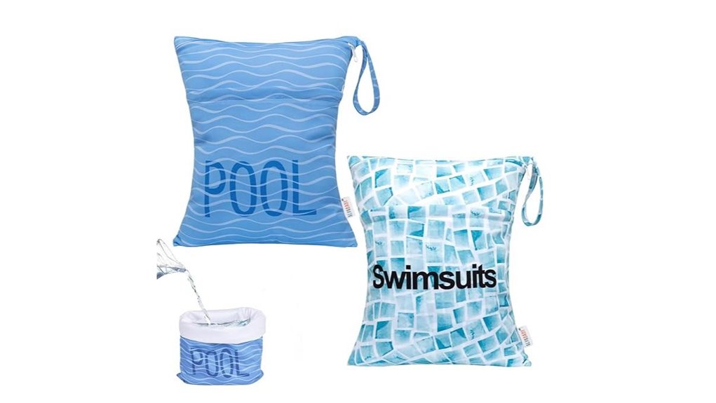 Wet Bags for Swimwear (Odor Control, no leaks): Leakproof 5 waterproof wet dry bag set