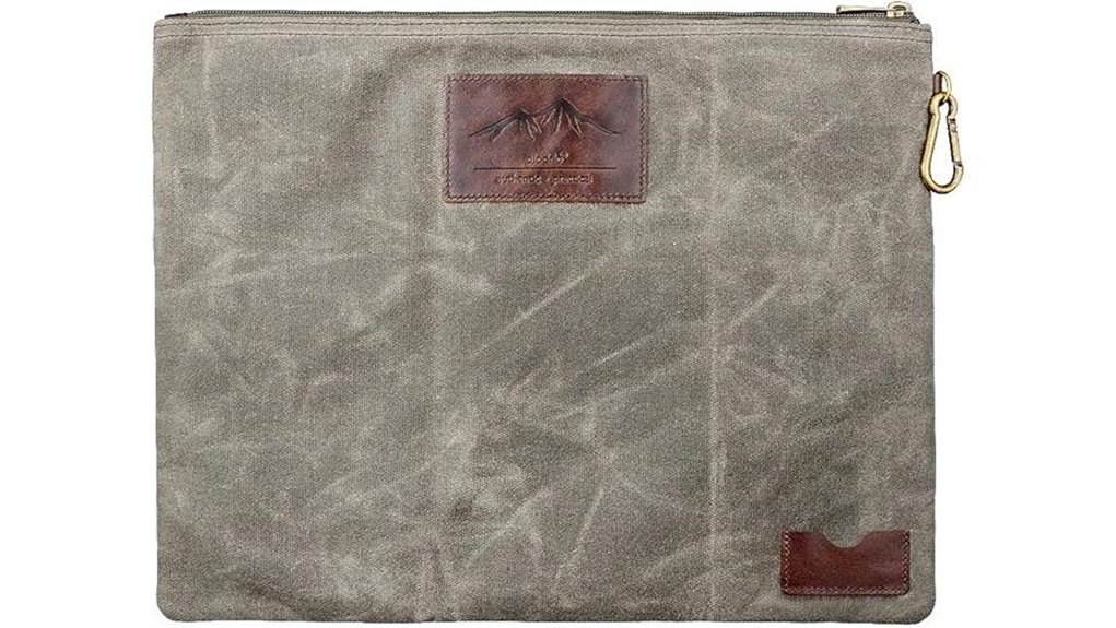 waterproof zippered canvas leather