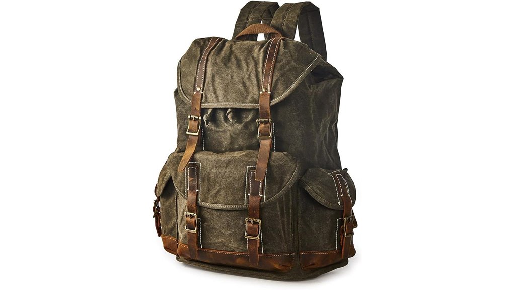 waxed canvas laptop backpack