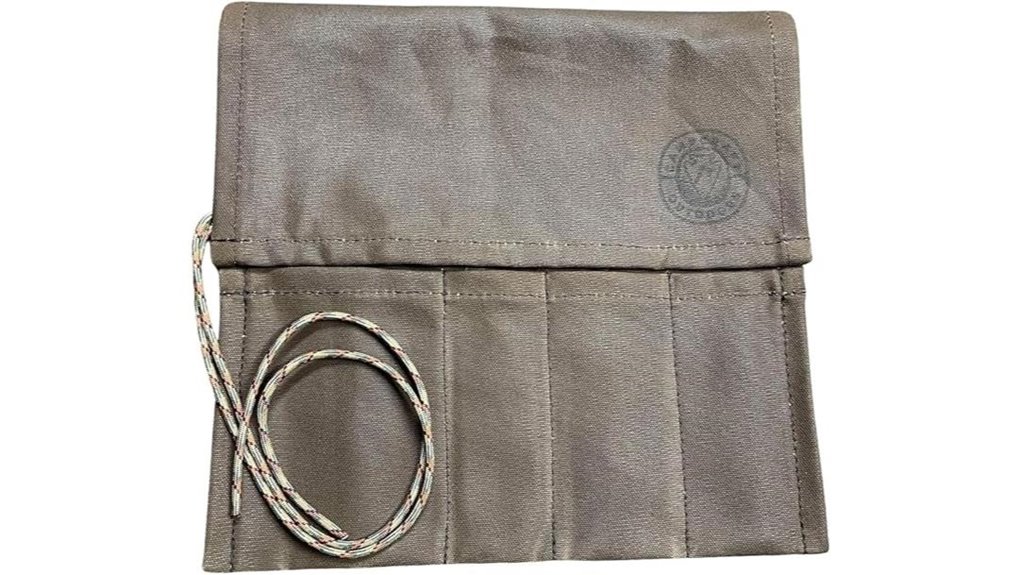 waxed canvas utensil roll