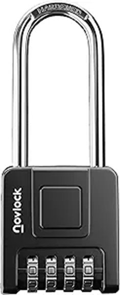 Travel‑Safe Locks (Long Shackle) Hostel Lockers Keep Bag Safe 15 weatherproof 4 digit shackle lock