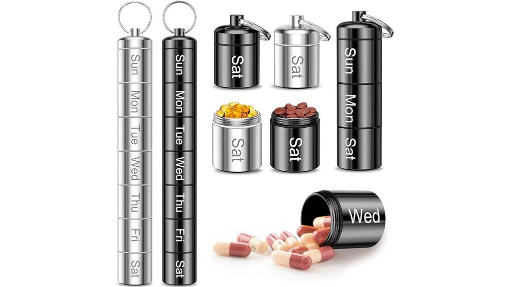 Top Vitamin and Supplement Travel Cases for Weekly, Slim Use 15 weekly pill organizer two pack