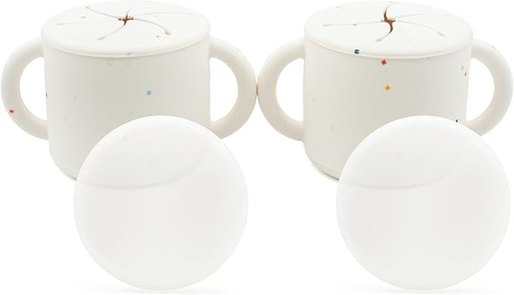 Spillproof Snack Cups for Travel: Effortless Cleanups 11 weesprout spill proof snack cups
