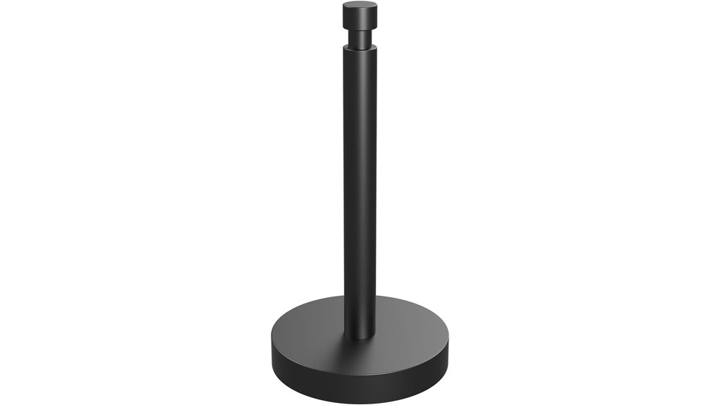 Must‑Have Paper towel holder (weighted) That Keeps Sheets Dry 11 weighted black towel holder