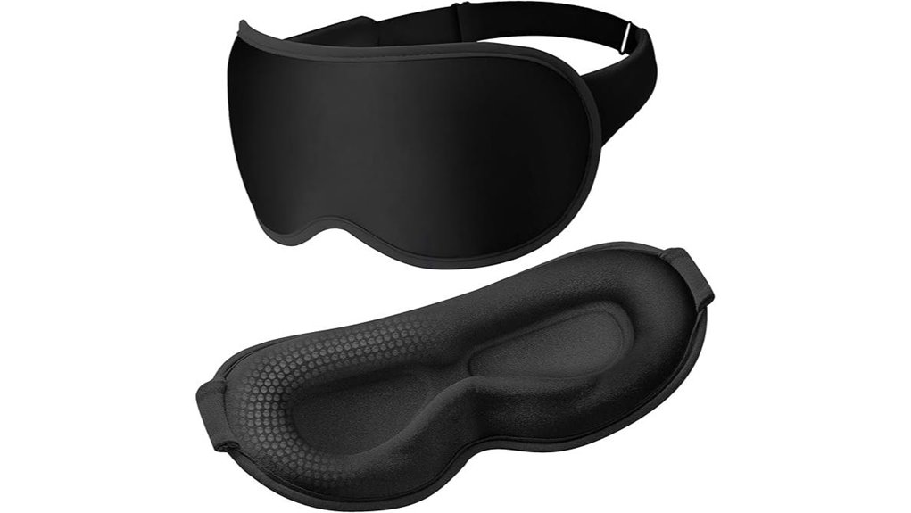 Sleep Masks for Flights with Adjustable Nose Bridges Light Leak 10 weighted blackout 3d mask