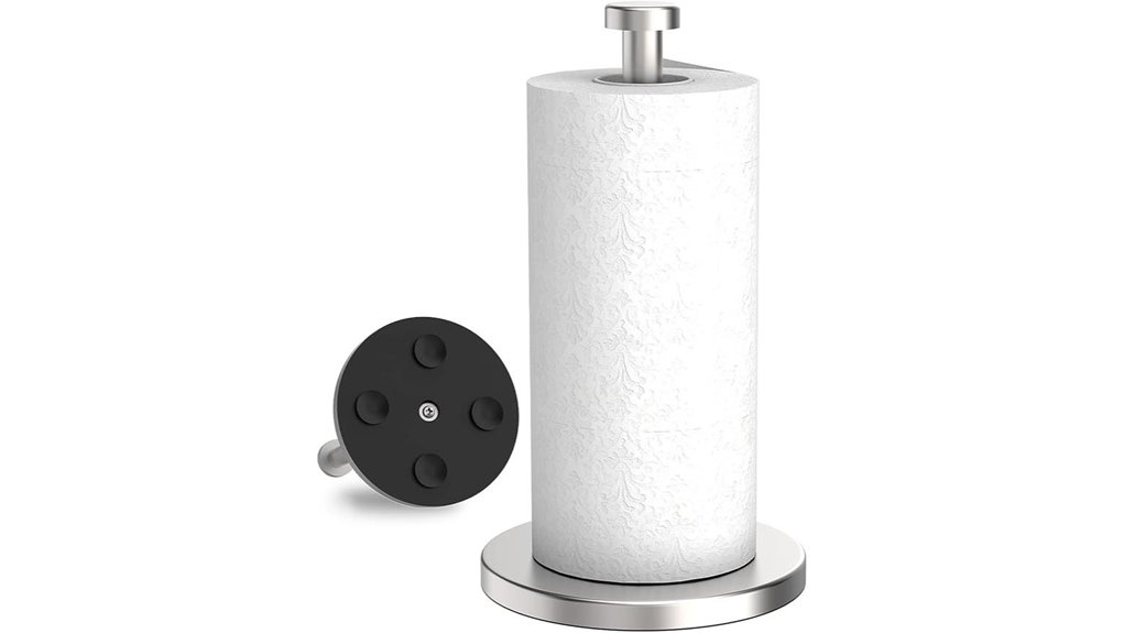Must‑Have Paper towel holder (weighted) That Keeps Sheets Dry 9 weighted stainless towel holder