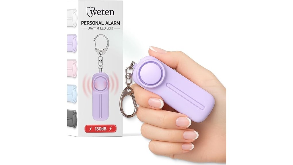 Personal Safety Alarms With Easy Pull‑Pins for Travelers 7 weten 130db alarm keychain