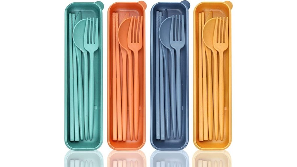 wheat straw travel cutlery