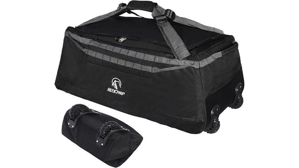 Boot-Friendly Rolling Duffels With Spacious Capacity 9 wheeled foldable duffle bag