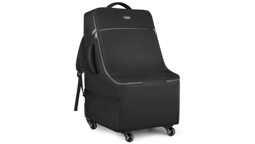 Best Hands-Free Airport Carry Car Seat Travel Backpacks 15 wheeled padded car seat