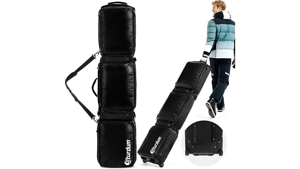 Boot-Friendly Rolling Duffels With Spacious Capacity 6 wheeled ski snowboard protection bag