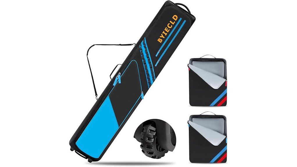The Most Durable Snowboard Bags with Wheels 8 wheeled waterproof 195cm snowboard
