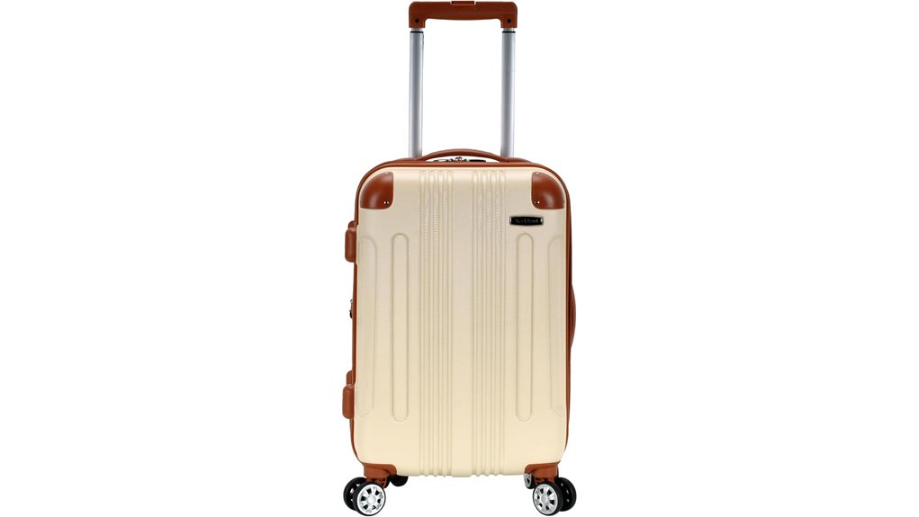 white 20 inch hardside spinner