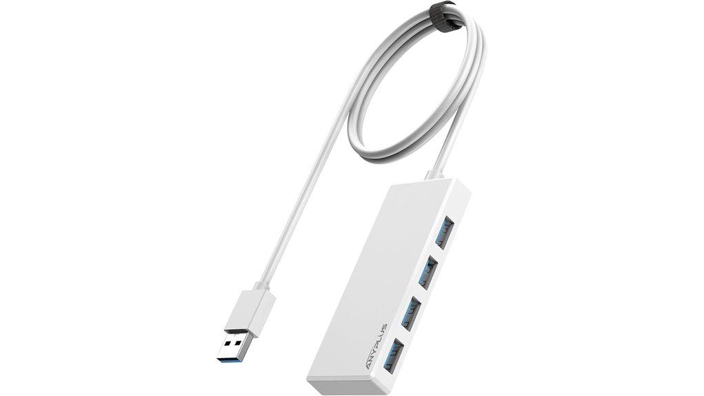 Top USB Hubs For Travel Laptops With Must-Have Ports 13 white 2ft usb3 0 hub