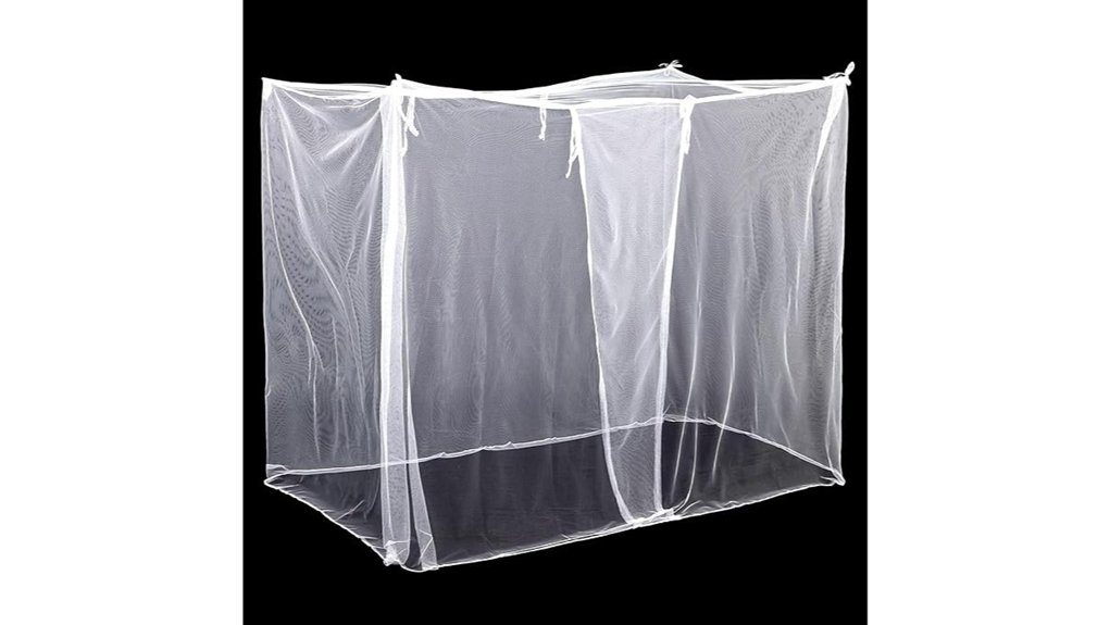 white 4 corner mosquito canopy