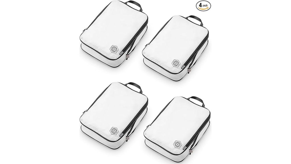 Best Compression Packing Cubes for Bulky Sweaters 4 white 4 pack compression cubes